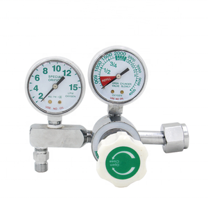 Regulador de Presión de Oxígeno Médico ATFR de Doble Manómetro con Medidor de Flujo, Estilo Occidental - Product Image 1