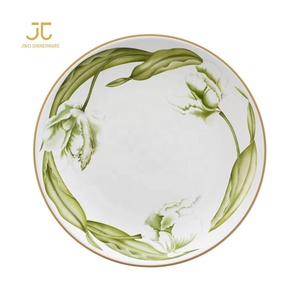 Placas bordeadas borde impresas aduana barata del cargador del oro blanco para casarse <span class=keywords><strong>el</strong></span> <span class=keywords><strong>restaurante</strong></span> usado - Product Image 1