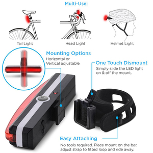 Luce della bicicletta <span class=keywords><strong>Ricaricabile</strong></span> Anteriore Della Bici Della Luce Posteriore Della Coda Luminosa Della Bici Ha Condotto La <span class=keywords><strong>Torcia</strong></span> Elettrica per la Bicicletta Luz Bicicleta Luces Bicicleta - Product Image 3