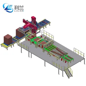 Produzione di macchinari Ad Alta Velocità Palletizer Shanghai Automatico Linea di Confezionamento per Bevande Caso Scatola di Cartone CE ISO9001 1800 millimetri
