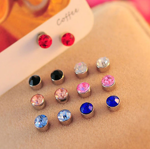 <span class=keywords><strong>Pendientes</strong></span> de Clip Magnéticos de Cristal de 5 mm, <span class=keywords><strong>Pendientes</strong></span> <span class=keywords><strong>Falsos</strong></span> Sin Perforación para <span class=keywords><strong>Hombre</strong></span> y Mujer - Product Image 2