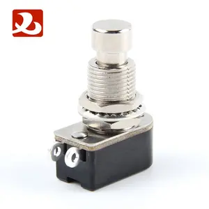 2Pin Soldering Terminal SPST NO Momentary Function Pedal Push Button Inline Foot Switch Soft Switch for Effects Pedal Footswitch