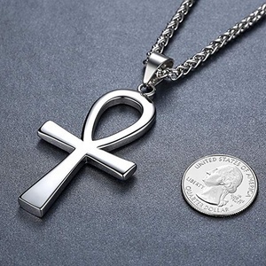 MECYLIFE Colgante <span class=keywords><strong>Cruz</strong></span> Ankh <span class=keywords><strong>Egipcia</strong></span> de Acero Inoxidable, Joyería Ankh <span class=keywords><strong>Cruz</strong></span> de la Vida <span class=keywords><strong>Egipcia</strong></span>, Collar Ankh - Product Image 3