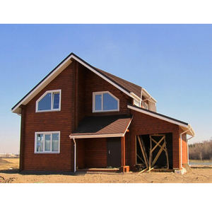 Hot sell russian pine wood house modular Home 2-story prefab wooden house