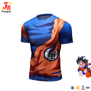 Impresión de transferencia de calor de manga corta erupción de <span class=keywords><strong>la</strong></span> bola del dragón del Anime Z patrón T Shirt - Product Image 2
