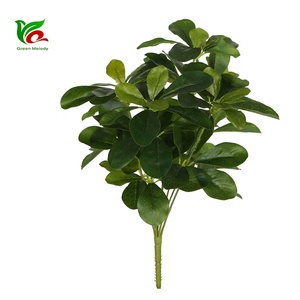 Decoración de pared Artificial, hoja de plástico, decoración para <span class=keywords><strong>el</strong></span> hogar y la Oficina, simulación de hojas tropicales, verde, ramo de hojas artificiales - Product Image 1