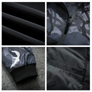 Vestes pour hommes TONGYANG, printemps-automne, à capuche, décontractées, zippées, coupe-vent, bomber - Product Image 6