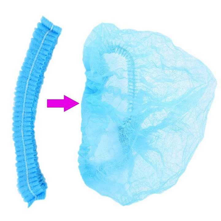 100pcs Disposable Non-woven Caps Hair Head Cover Cap Net Non Woven Cap Universal Size Hood I.1207192466