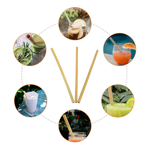Natural de bambú pajas de beber reutilizable bar herramientas hueco tonto Cocina Bebidas - Product Image 1