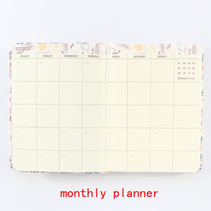 Agenda Planificadora Semanal y Diaria Flora A6, Organizador sin Fecha, Cuaderno de Tapa Dura, Estilo Espiral, para Uso Personal, Regalo, Cubierta de Papel con Aspecto de Cuero - Product Image 4