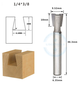 L-N029-2 Chất lượng cao ngành công nghiệp tiêu chuẩn 1/4 "Shank <span class=keywords><strong>dovetail</strong></span> Router <span class=keywords><strong>bit</strong></span> Mill Cutter chế biến gỗ Router bits - Product Image 4