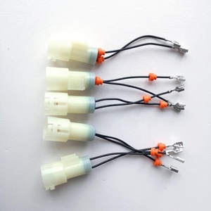 Harnes Kawat Listrik Konektor Bulat Mobil, Rangka Sepeda Motor 6.3Mm Kustom <span class=keywords><strong>2</strong></span> Pin Pria - Product Image 1