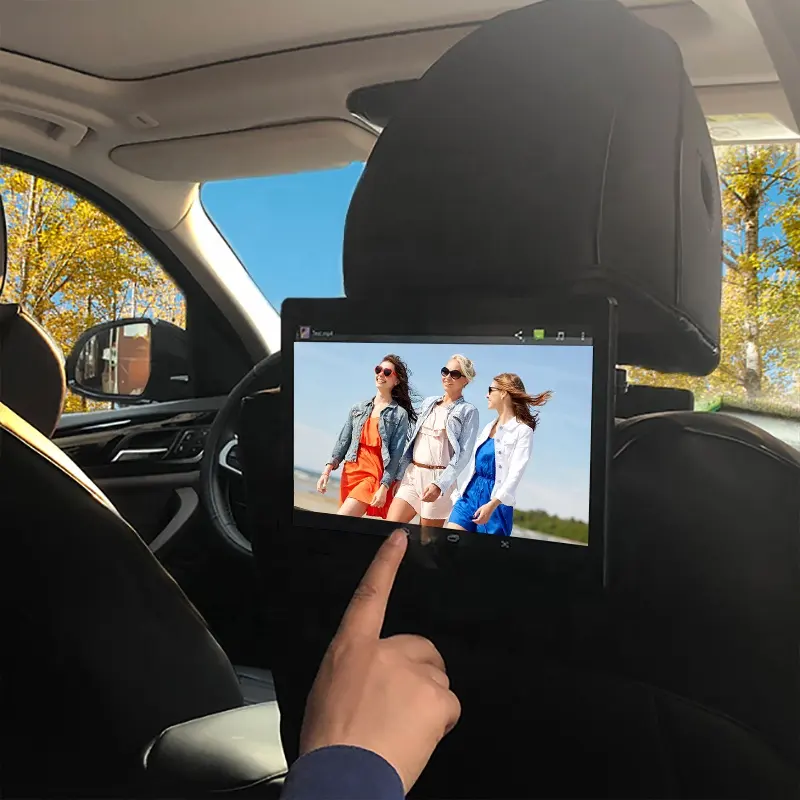 2019タッチスクリーンナビゲーションとエンターテインメント車両広告AndroidタブレットPC車用