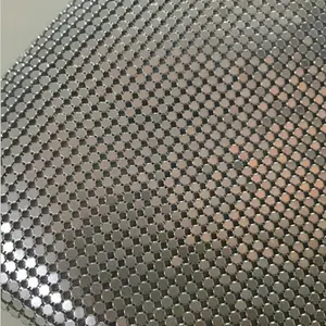 Metal drapery mesh curtain high quality chain for bag cloth accessory glitter sequin wall panels