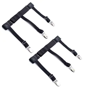 adjustable men's shirt non-slip clamp suspenders