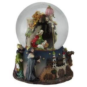 Escena de Natividad, globo Musical religioso, Navidad, nieve - Product Image 2