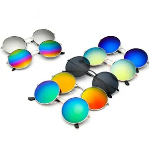Gafas de sol de estilo hippie Vintage, anteojos de sol con montura redonda de Metal, John Lennon, 2023