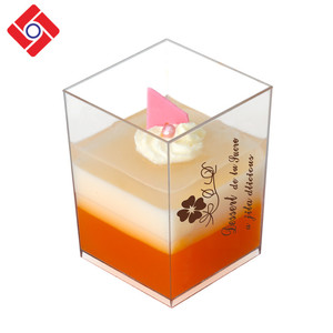 Suaves desechables cubo Ps postre bebida fría pudín de Mousse taza tiramisú de envases de plástico - Product Image 2