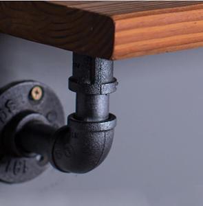 Tubo di <span class=keywords><strong>Ferro</strong></span> <span class=keywords><strong>battuto</strong></span> Scaffale loft Nostalgico D'epoca In Legno Rack Creativo Parete Scaffali - Product Image 6