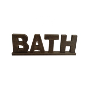 Style europé<span class=keywords><strong>en</strong></span> bricolage lettres debout <span class=keywords><strong>en</strong></span> <span class=keywords><strong>bois</strong></span> pour la maison et la salle de <span class=keywords><strong>bain</strong></span> décoration de table artisanat <span class=keywords><strong>en</strong></span> pin poli cadeau de noël religieux - Product Image 1