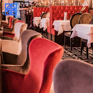 Restaurante <span class=keywords><strong>de</strong></span> <span class=keywords><strong>comida</strong></span> rápida sillas <span class=keywords><strong>de</strong></span> cuero con pelo insertado botón restaurante banquette booth <span class=keywords><strong>de</strong></span> Shenzhen muebles <span class=keywords><strong>de</strong></span> hotel - Product Image 5