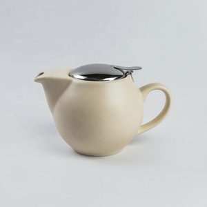 Estilo Oriental exquisita moderna diseño redondo negro <span class=keywords><strong>mate</strong></span> de porcelana té <span class=keywords><strong>con</strong></span> colador de té - Product Image 2