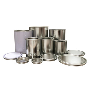 Boîte de peinture avec couvercle à levier en métal boîte de conserve ronde emballage pour colle et revêtement - Product Image 5
