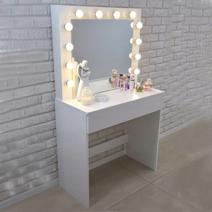 Tocador para dormitorio, mesa de maquillaje con luces y espejo, <span class=keywords><strong>precio</strong></span> al por mayor - Product Image 2