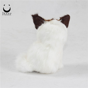 ITZZZ <span class=keywords><strong>realismo</strong></span> Fatte a mano il Gatto Piccolo Coniglio di peluche di scena... Testa di Gatto. - Product Image 2