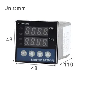 Temperature Controller Price Dual Channel Temperature Controller Universal Input 1/16 DIN 48*48mm Size Voltage Pulse SSR Output