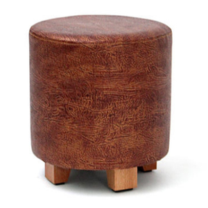 New Round Solid Wood <strong>Leather</strong> <strong>Stool</strong> Home Furniture Living Room Furniture Home <strong>Stool</strong> &amp; Ottoman Modern Wooden in the Living Room - Product Image 1