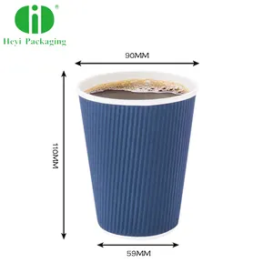 כוסות נייר קפה אדווה אישית כוסות לוגו מודפס מזון חד פעמי כיתה נייר קפה מים מזון ומשקאות