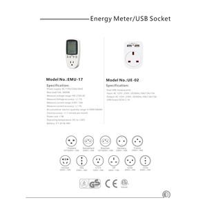 Enchufe para medir corriente de voltaje, medidor de energía para el hogar, enchufe europeo, EMG-17, Alemania - Product Image 4