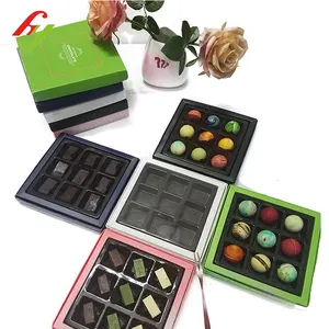 Schwarz spezielle schokolade papier handwerk schokolade box mit logo für schokolade pralinen