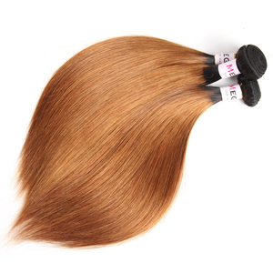 Belle Asiatique Ombre Cheveux Caramel Auburn Remy Cheveux Weave Lien Faible Coût À La Maison - Product Image 3