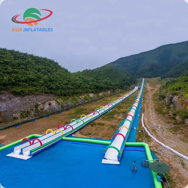 Inflatable Slope Slide the City Long 1000m Water Slide the City for Adults and Kids
