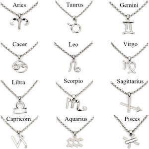Nueva moda chapado en oro 12 horóscopo carta colgantes de collar de la astrología Galaxy Zodiaco gargantilla collares joyería de cumpleaños - Product Image 4