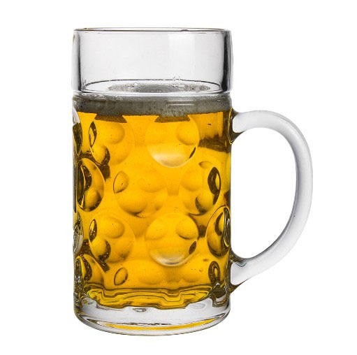 Glassware 1000ml Beer Glass Mug Dimple Beer Mug with Handle