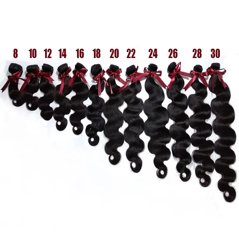 8 10 12 14 16 18 20 22 24 26 28 30 32 34 36 38 40 inch body wave cheap virgin remy human brazilian hair weaving weft bundles