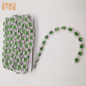 Acrylic Square <strong>Beaded</strong> <strong>Trims</strong> Green New 2025 Wedding Decoration Crystal <strong>Trim</strong> for Shoes Verified Suppliers Rhinestones 20 Yards - Product Image 1