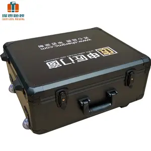 Portable Customized Aluminum Alloy Rolling Carry Box Case With Pull Rod Wheels