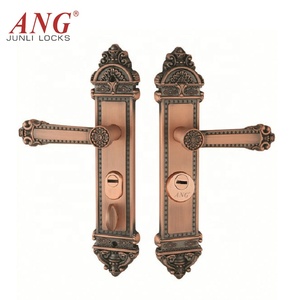Prime Quality Polished Metal Anti Prying American Double Pull Villa Home Bedroom <strong>Copper</strong> Manual Sliding <strong>Door</strong> <strong>Knob</strong> Lock Set - Product Image 6