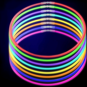 <strong>Wholesale</strong> 22 Inch Crazy Hour Glow Stick Necklace Colorful Promotional Party <strong>Supplies</strong> for Hourly Fun - Product Image 5