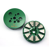 Disque abrasif diamanté universel personnalisable de 4 pouces, plaque de meulage diamantée à 10 segments pour béton, support OEM