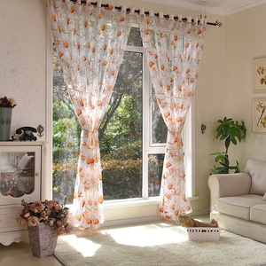 Moderna Stampato Fiore Puro <span class=keywords><strong>Tende</strong></span> per la Camera Da Letto <span class=keywords><strong>Soggiorno</strong></span> Cucina Tulle Sheer <span class=keywords><strong>Tende</strong></span> Decorative per la Finestra Tenda Della Porta - Product Image 3