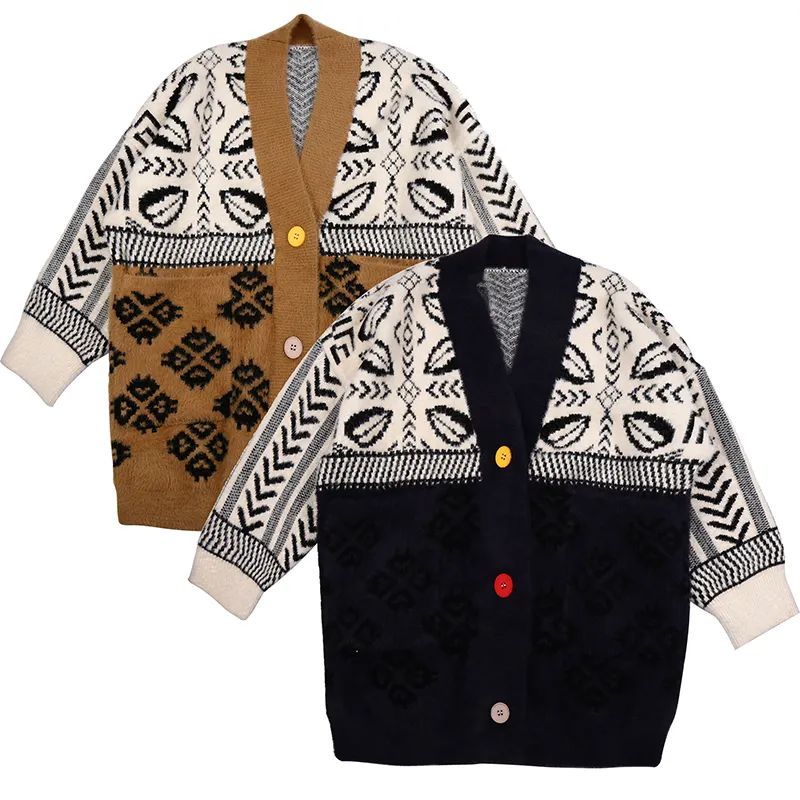 Ugly Cardigans Sweater wool knitted jacquard women clothing