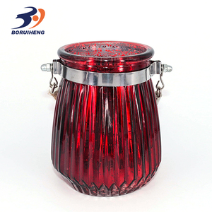 Vente chaude décalque <span class=keywords><strong>bande</strong></span> forme bougie en verre titulaire parfum pot de cire avec corde - Product Image 1