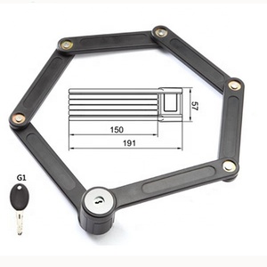 6-doanh có thể gập lại chống trộm xe đạp thép khóa-không thấm Nước Xe Đạp an ninh khóa cho xe điện Thành phố núi Xe đạp - Product Image 5