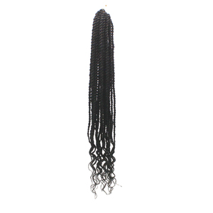 En gros <span class=keywords><strong>la</strong></span> havane mambo synthétique twist crochet tresse cheveux bombe twist cheveux, bébé curl rebondissements noir cheveux - Product Image 2