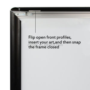 מסגרת תמונה אלומיניום שחורה בגודל A4 עם קליפס, 25 מ\\\"מ, למכירה חמה, לפרסום ותמונות - Product Image 3